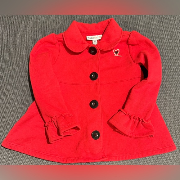 Kids Headquarters Other - Girls Kids Headquarters Coat sz 4T Red Christmas Black Button Jacket